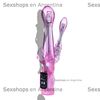 Vibrador flexible con estimulador de clitoris y 6 funciones de vibracion